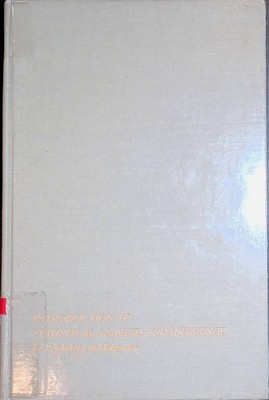 Introduction to Statistical Analysis and Inference for Psychology and Education 
