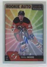2016-17 O-Pee-Chee Platinum Rookie Rainbow Color Wheel Miles Wood #R-MW Auto RC