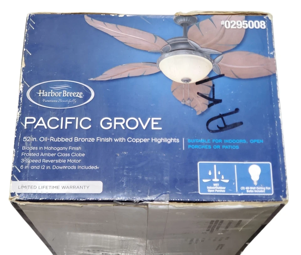 Harbor Breeze Pacific Grove 52" In/Outdoor Ceiling Fan Palm Tree Shaped Blades - Image 4 of 4