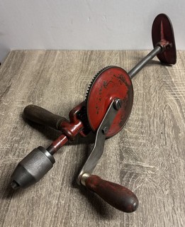 Vintage Mohawk Shelburne 2 Speed Hand Crank Drill Works Made In USA Tool Works