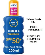 NIVEA SUN Protect & Moisture Sun Spray SPF 50+ (200ml), Moisturising Spray 43.45 per litre