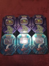 6x Pokemon Sealed Triple Whammy Tins 3 Tyranitar And 3 Darkrai
