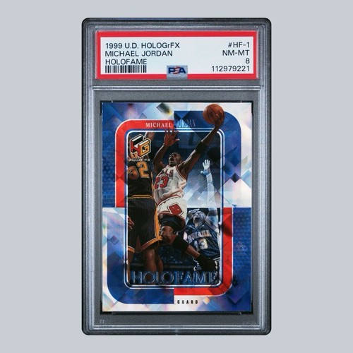 1999 Upper Deck Hologrfx MICHAEL JORDAN Holofame PSA 8 NBA Chicago Bulls - Picture 2 of 3