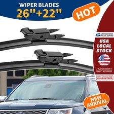 26 22 One Pair Windshield Wiper Blades Bracketless Pinch Tab Oem Quality