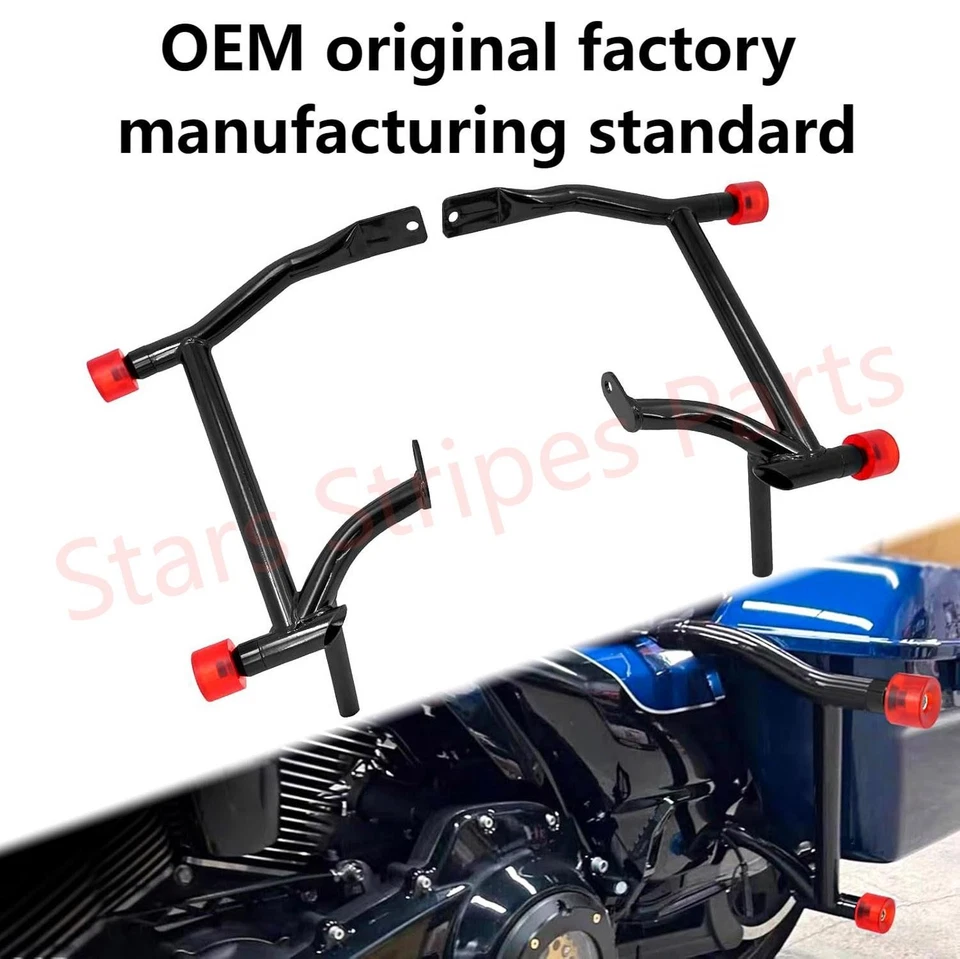 Saddlebag Guard Crash Bars For 2009-2025 Harley Touring Street Glide/Road Glide Foto 3 de 4