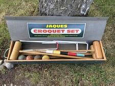 Vintage Jaques Croquet Set , 4 Player, English Ash Mallets