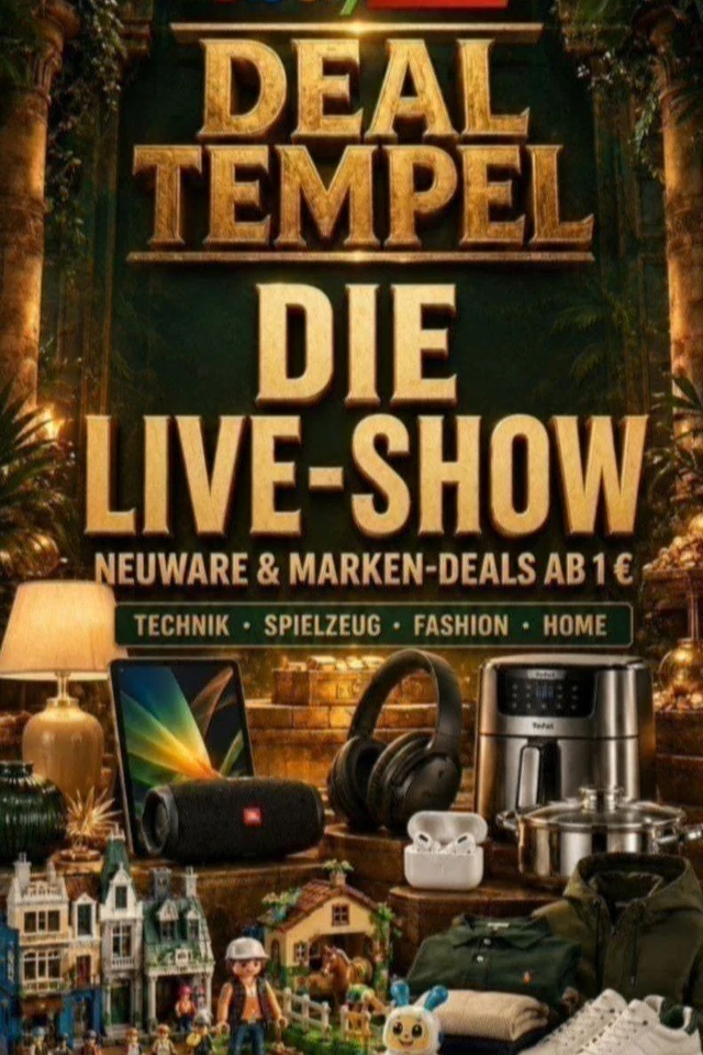 DEAL TEMPEL LIVE-SHOW | Neuware & Marken-Deals ab 1 € #tempeldeals🔥
