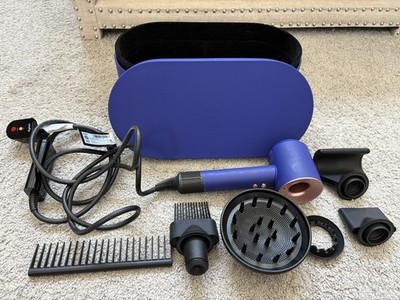Dyson Supersonic Hair Dryer HD07 Vinca Blue/Copper with Attachments And Box