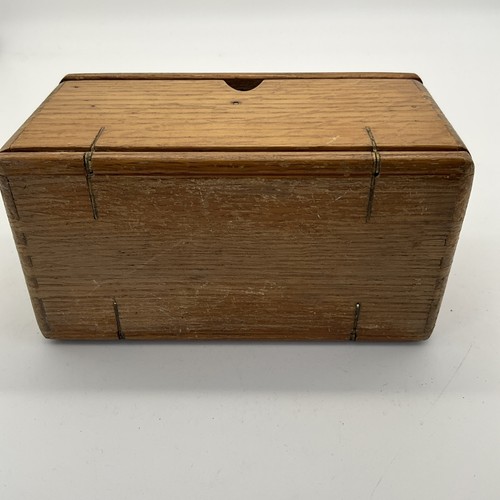 Antique Singer Sewing 1889 Oak Puzzle Box with Attachments Purple Velvet - Picture 14 of 17
