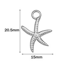 10Pcs Stainless Steel Summer Beach Charms Starfish Seashell Conch Pendants for D