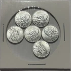 (Lot of 6) 1 GRAM .0.999 FINE SILVER ROUNDS- INDIAN CHIEF DESIGN - AFFORDABLE