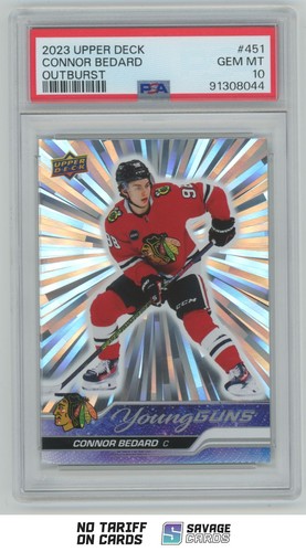 2024-25 Upper Deck Young Guns Outburst Connor Bedard PSA 10 #451 Chicago