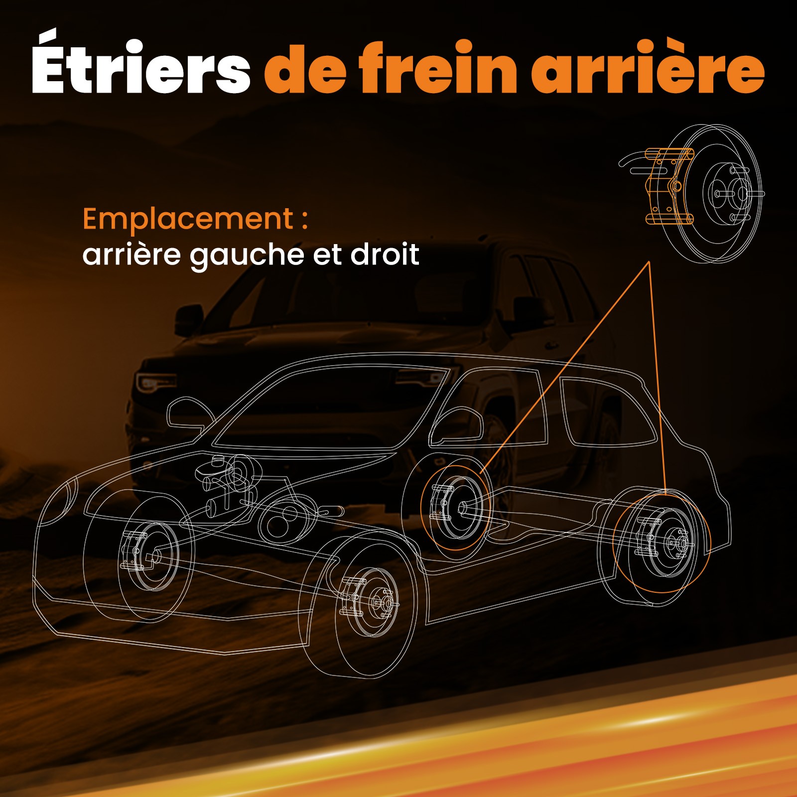 Étriers de frein arrière pour Audi A3 résolvant le blocage du frein à main mécanique