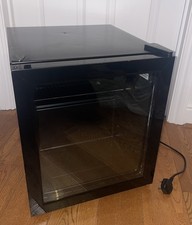 Bush SC-46 48L Black Glass Door Mini Fridge / Drinks Cooler - Working Tested