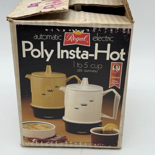 VTG Electric Warmer Server Regal Poly Insta-Hot Almond Crown Design Atomic - Picture 2 of 19
