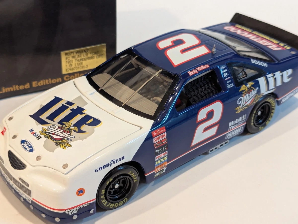Miniature NASCAR Rusty Wallace Miller 1997 Thunderbird 1:24 Elite Sous Coffret
