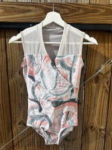 超美品　Lucky Leo レオタード ラッキーレオ ネイビー＆ホワイトレース スター レオタード 大人