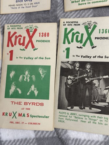 Vintage 1960s Lot Phoenix Arizona KRUX Radio Station 1360 Music Promo Cards - Picture 10 of 12