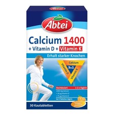 Abtei Calcium 1400 Plus D& KOsteo Vital, 132 g 30 stück (1er Pack)