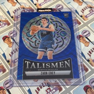 2024-25 Panini Prizm Talismen Blue Wave Prizm /175 Zach Edey #21 Rookie RC B : )