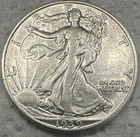 1939 s walking liberty half dollar Au/ Ms Details  Very Nice