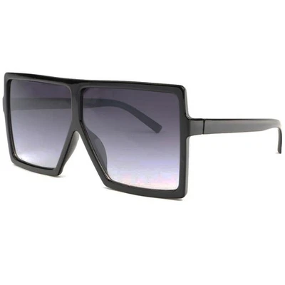 Tres grosses lunettes de soleil Fashion Noir Nack-Taille unique - Photo 1/2