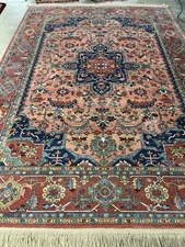 8’8” x 12’ KARASTAN  MEDALLION SERAPI RUG PATTERN #736 Professional Washed