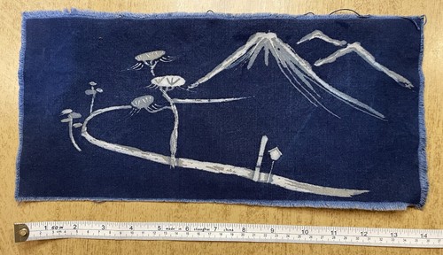 5 x Vintage 1950’s Japanese Art Prints On Heavy Cotton Fabric - Bild 4 von 6