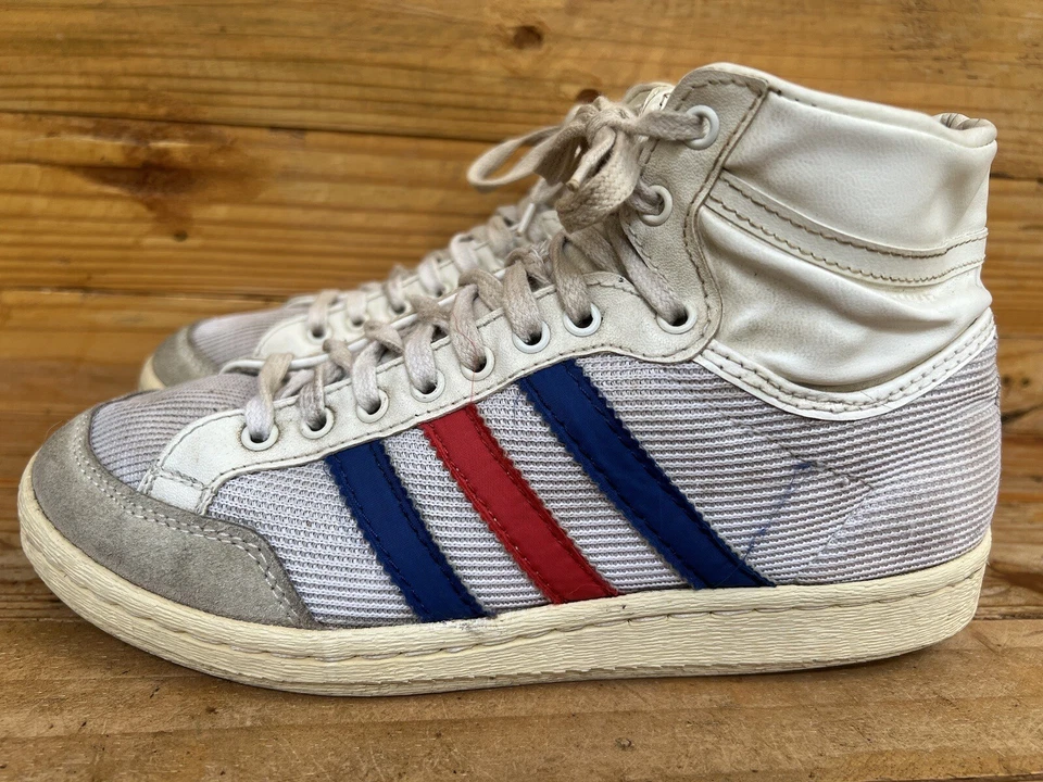 Rare Vintage 70s Adidas Americana Hightop Sneakers Made In France Size US 6 - Image 4 of 4