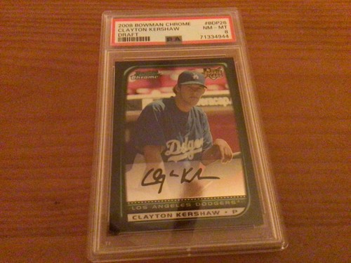 2008 Bowman Draft Picks Prospect Clayton Kershaw RC #BDP26 PSA 8