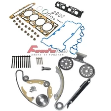 Timing Chain Kit + Head Gasket Set for 00-08 Chevrolet Cobalt Saturn 2.2L 2.4L