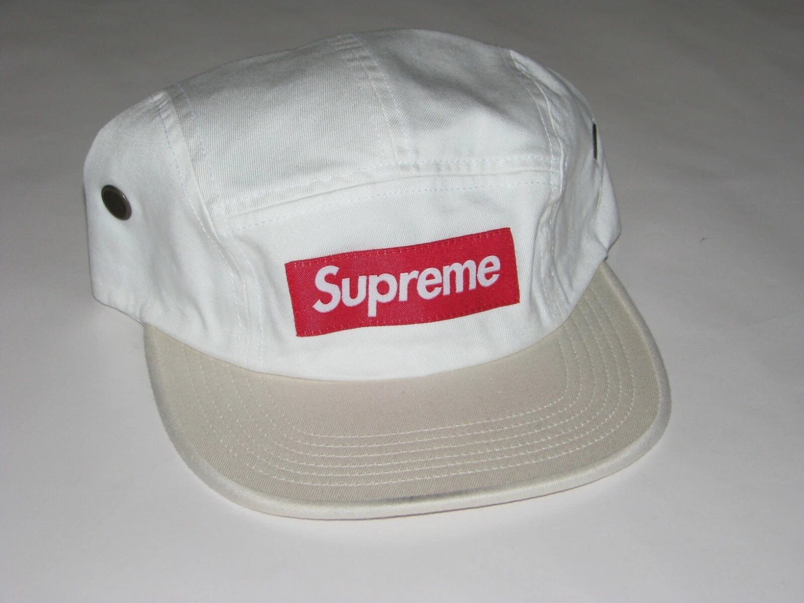 SUPREME New York 2 tons casquette de camp BLANC réglable NEUF ! S/S 2019 Fabriqué aux États Unis !