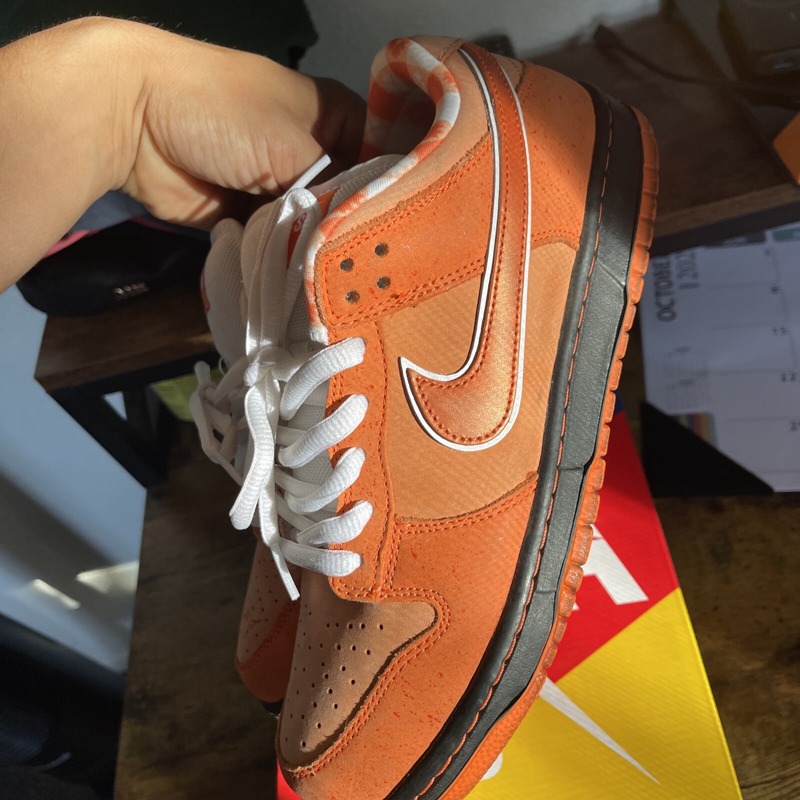 Size 8.5 - Nike Dunk Low SB x Concepts Orange Lobster - Picture 11 of 23
