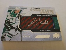2019-20 UD ENGRAINED ROOKIE SIGNATURE SHOTS /99 JOEL L'ESPERANCE