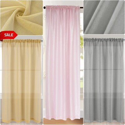 Glitzer Küchengardinen Netzrollo Metallic Glitzer Schimmer Single Voile Panel