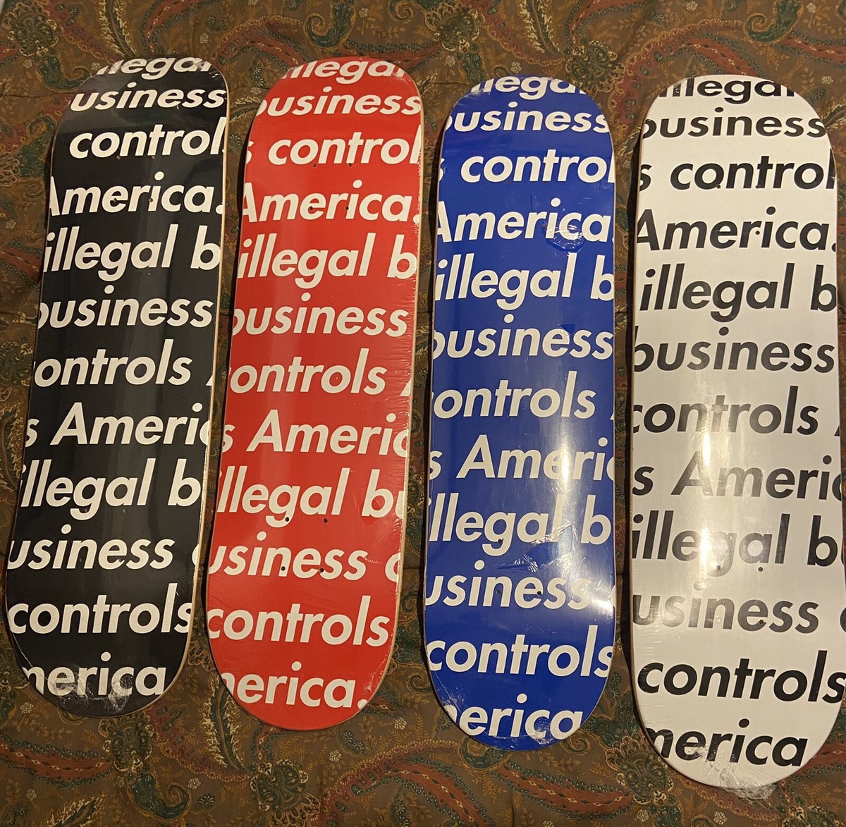 Brand New Supreme Illegal Business Controls America Deck Set