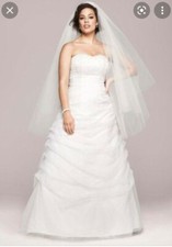 Davids Bridal  Wedding Dress 9L9479 Sz 24 NWT MSRP $649