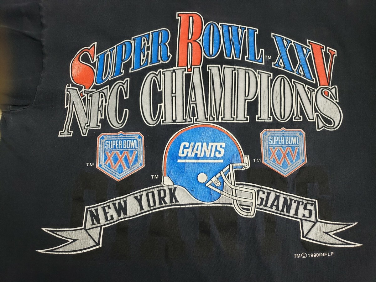 Vtg Logo 7 90s NFL New York Giants Super Bowl XXV Champions