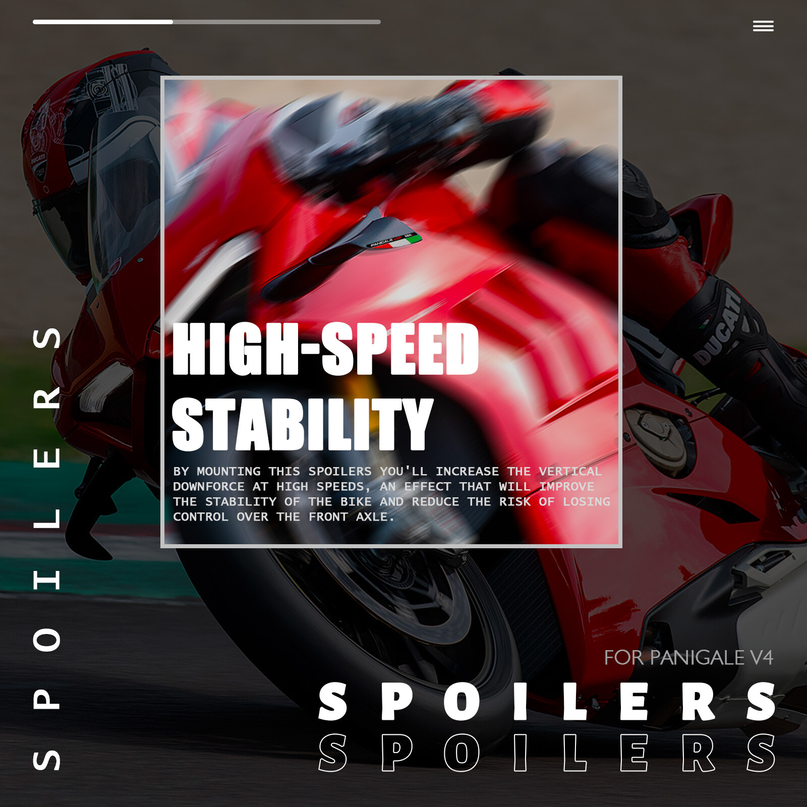 Motorcycle Winglet 1 Pair Winglet Aerodynamic Wing Kit Fit For Ducati image