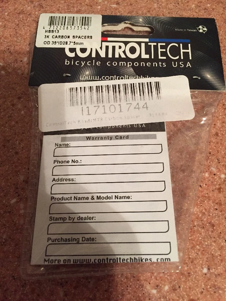 Espaciador de carbono ControlTech Road/MTB, 10 mm Foto 2 de 2