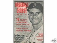 1965Tony Conigliaro Boston Red Sox Baseball Digest 1965 June 1965Tony Conigliaro Boston Red Sox Baseball Digest 1965 June