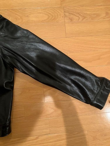 Vintage Yohji Yamamoto Pour Homme Leather Jacket Blouson Black Men's From Japan - Picture 7 of 8