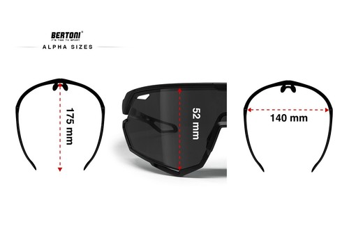 BERTONI Gafas Deportivas Ciclismo MTB Running Lente Ancha Antivaho ALPHA - Picture 4 of 56