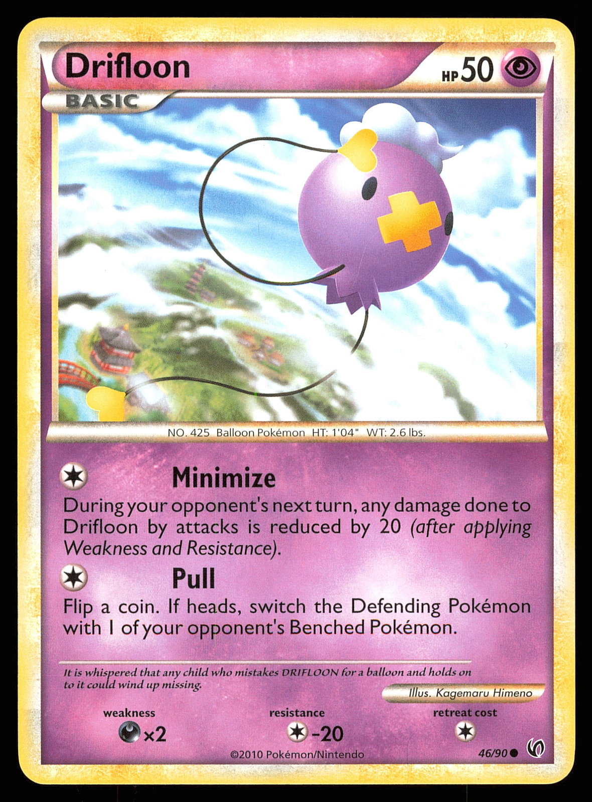 Drifloon 46/90 | LP | HS—Undaunted | Pokemon TCG - VINTAGE 2010