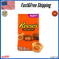 REESE'S Miniatures Milk Chocolate Peanut Butter Cups 35.6 Ounce Bulk Party Pack.