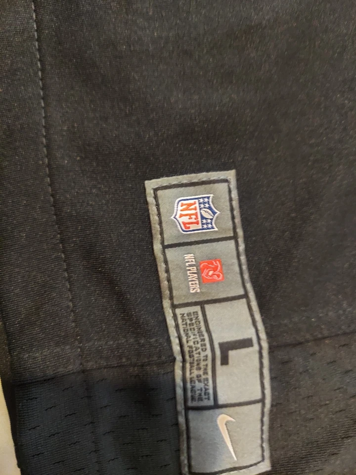 Camiseta deportiva para niños Nike Cam Newton L grande negra Carolina Panthers Foto 3 de 4