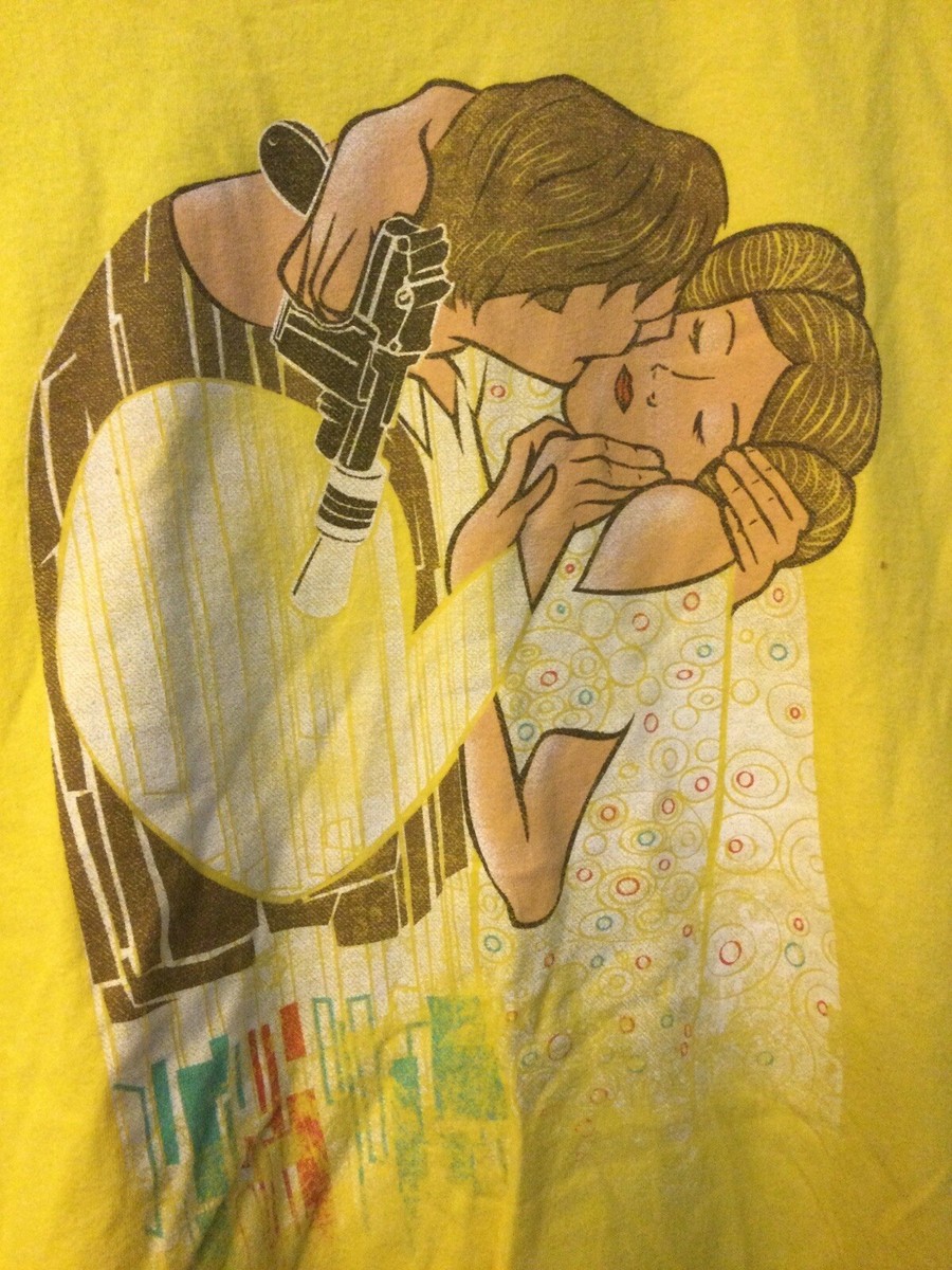 Star Wars - Han Solo Kissing Princess Leia - Cartoon Image