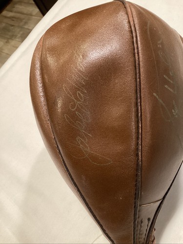 MUHAMMAD ALI JOE FRAZIER HOLMES JAKE LAMOTTA SIGNED AUTOGRAPH SPEED BAG AUTO PSA - Picture 6 of 9