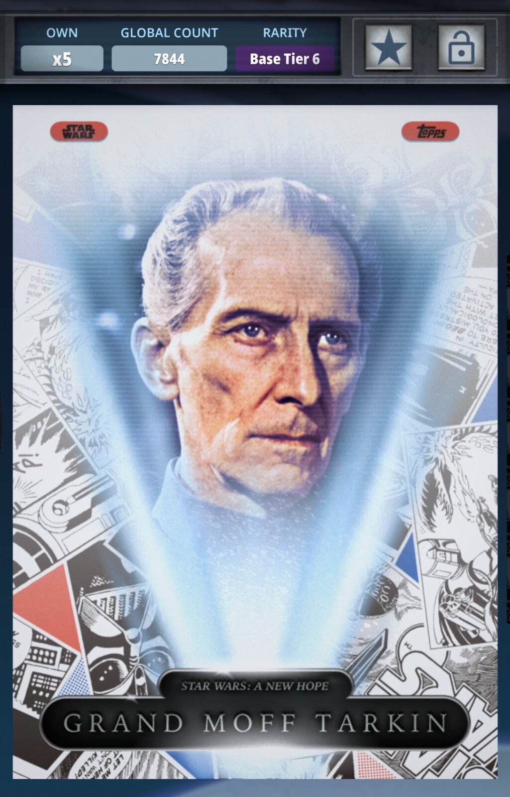 Star Wars Card Trader DIGITAL SDCC 2021 Variant Tier 6 GRAND MOFF