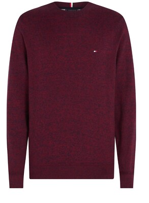 Tommy Hilfiger Herren Pullover, Crew Neck Pima ORG CTN Cashmere, Gr. 3XL, Rouge